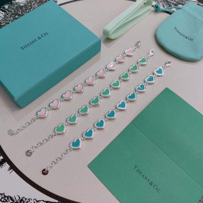 18K Return to Tiffany Pink Heart Tag Bracelet